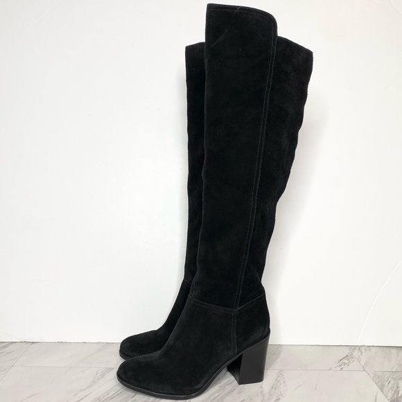 Naturalizer Kyrie Black Suede Tall Boot 8 1/2 M - Picture 1 of 16